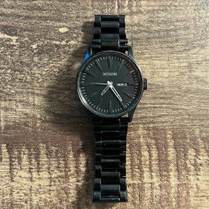 Black Nixon Sentry Stainless Steel Watch